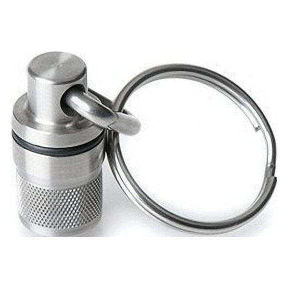 GUS Micro Pill Fob, Made in USA, Stainless Steel Keychain Pill Holder, Holds Two Emergency Aspirin, Ultra Compact Design