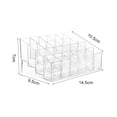 thumbnail image 2 of Cosmetic 24 Grid Cosmetic Makeup Organizer Clear Plastic Lipstick Display Stand Nail Polishes Storage Rack, 2 of 8