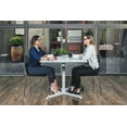 thumbnail image 5 of 32" Pneumatic Height Adjustable Square Cafe Table - White, 5 of 7