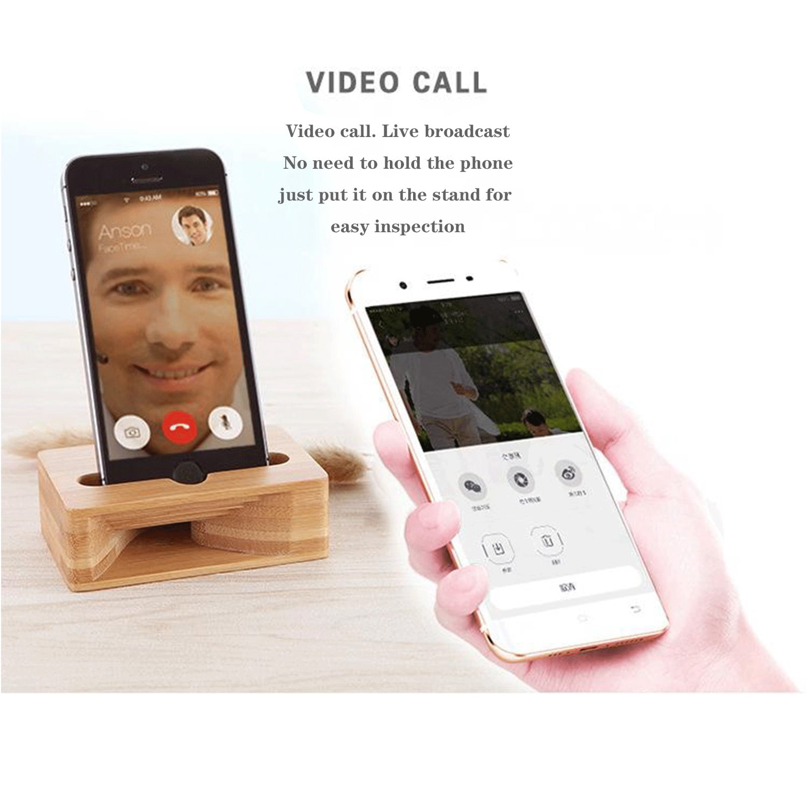 Wood Phone Speaker, Wooden Sound Amplifier Stand Holder, Natural Loudspeaker Mini Cell Phone Stand, Office Desk Accessories, for Home(3pcs)