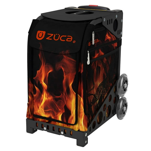 Zuca 18" Sport Bag - Blaze with Flashing Wheels (Black Frame)