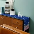 thumbnail image 3 of 4th of July Table Runner Cotton Linen 48 Inch Holiday Dresser Scarves, Independence Day Red Blue Stars Striped Tablerunner for Kitchen Coffee Dining Bedroom Living Room Dinner Scarf Décor 13''x48'', 3 of 9