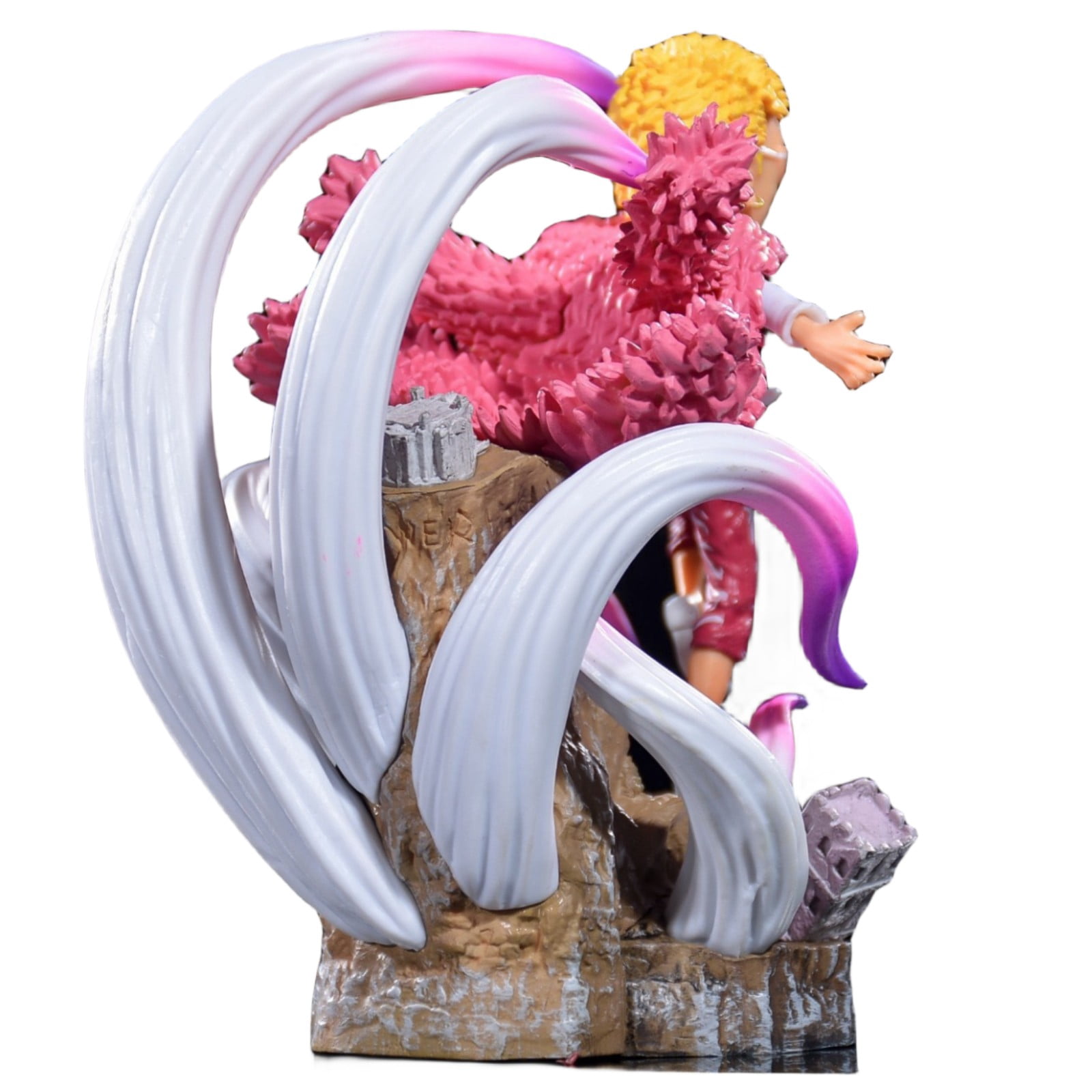Njube Trumpet Donquixote Doflamingo Figure Anime Doll with Accessories Anime Character Model PVC Material Decoration Gift 5.51inch