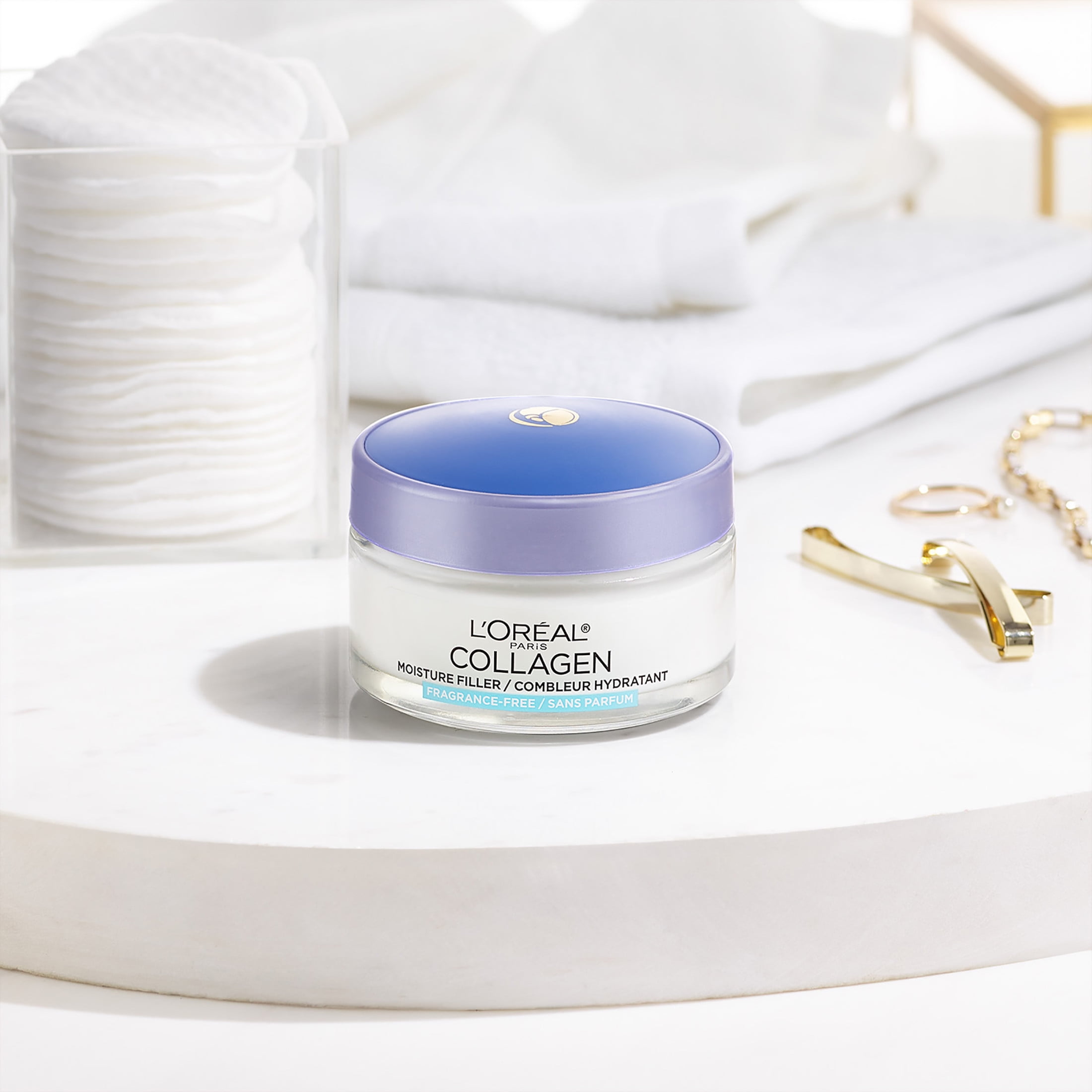 (2 pack) L'Oreal Paris Collagen Moisture Filler Facial Day Cream Fragrance Free, 1.7 oz