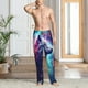 thumbnail image 2 of Balery Starry Multicolored Wolf Pantalones de pijama para hombre, pijama ultraligero, pantalón de descanso-Small, 2 of 6