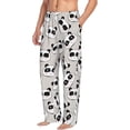 thumbnail image 2 of Uemuo Cute Panda Pattern Men's Wide Leg Palazzo Lounge Pants with Pockets Light Weight Loose Comfy Casual Pajama Pants-Small, 2 of 9