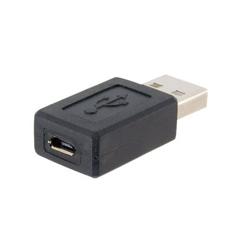 USB Male to Micro USB Female Adapter (Black) Walmart.com