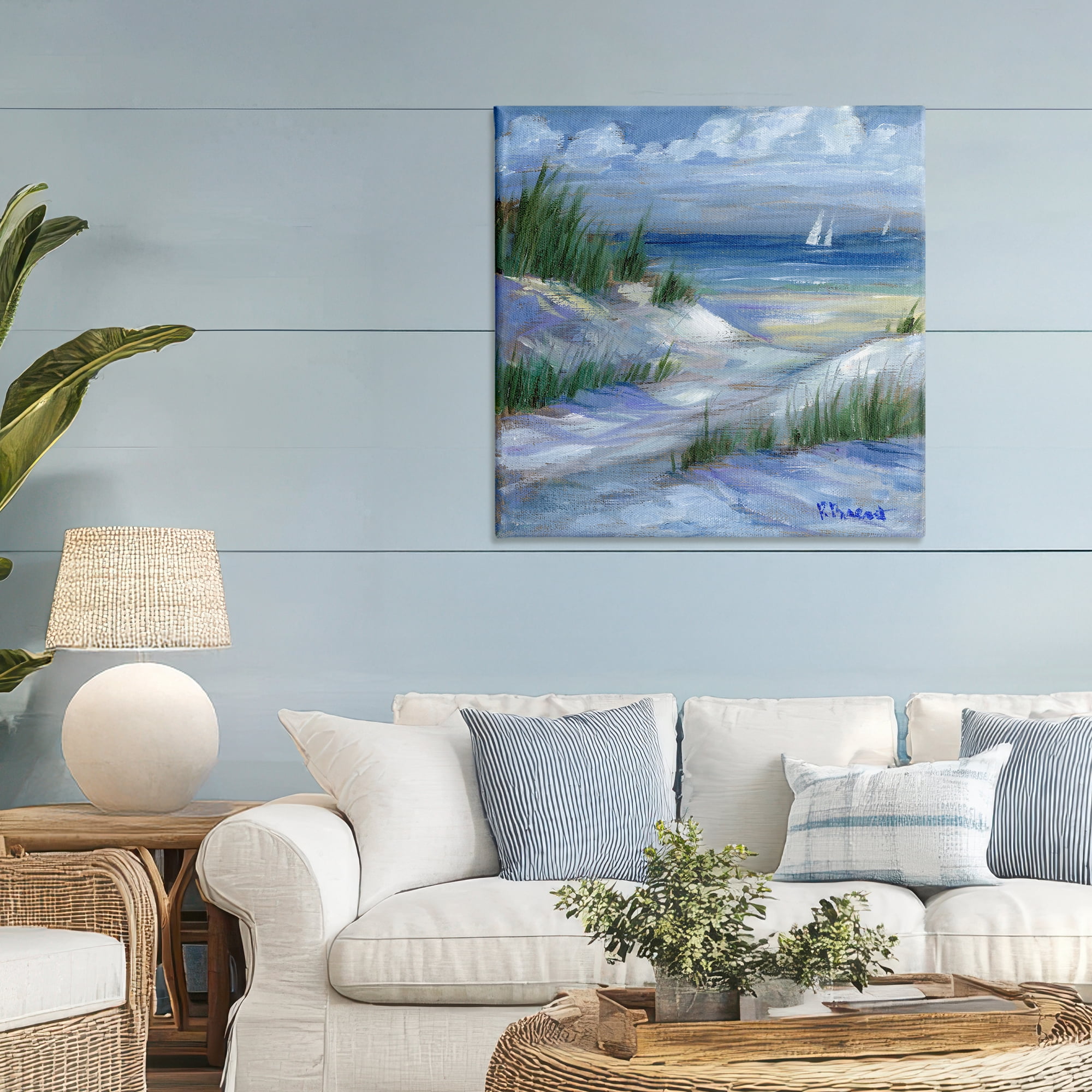 Stupell Industries Crooked Island Dunes & Sailboats Canvas Wall Art, design by Paul Brent