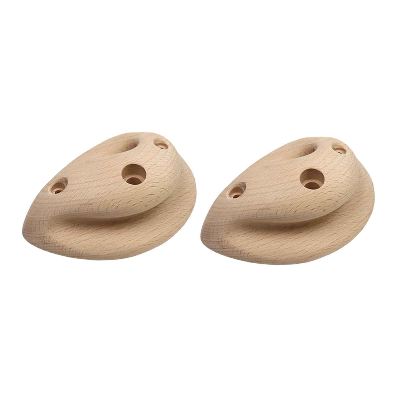 Wswqop 2 Pieces Rock Climbing Holds Climbing Wall Grips Upper Body Workouts Fingerboard