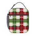 thumbnail image 1 of YFYANG Réutilisable Adulte / Enfants Portable Lunch Sac, Christmas Checker Pattern Mains Libres Poignée Isolation / Sac Froid pour l'École, le Travail, les Pique-Niques, Voyage, 1 of 6