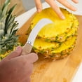 thumbnail image 2 of IBASETOY Stainless Steel Fruit Knife Blade Multifunctional Pineapple Cutter Easy Peel, 2 of 7