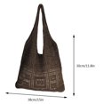 thumbnail image 2 of Bolsa de red de almacenaje para mujer, bolso de playa tejido Extra grande, bolso de hombro liso, bolso de compras Vintage calado, bolso de mano, 2 of 8