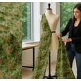 thumbnail image 5 of Soimoi Cotton Poplin Fabric Tropical Leaves,Plumeria & Heliconia Floral Printed Fabric 1 Yard 56 Inch Wide, 5 of 7
