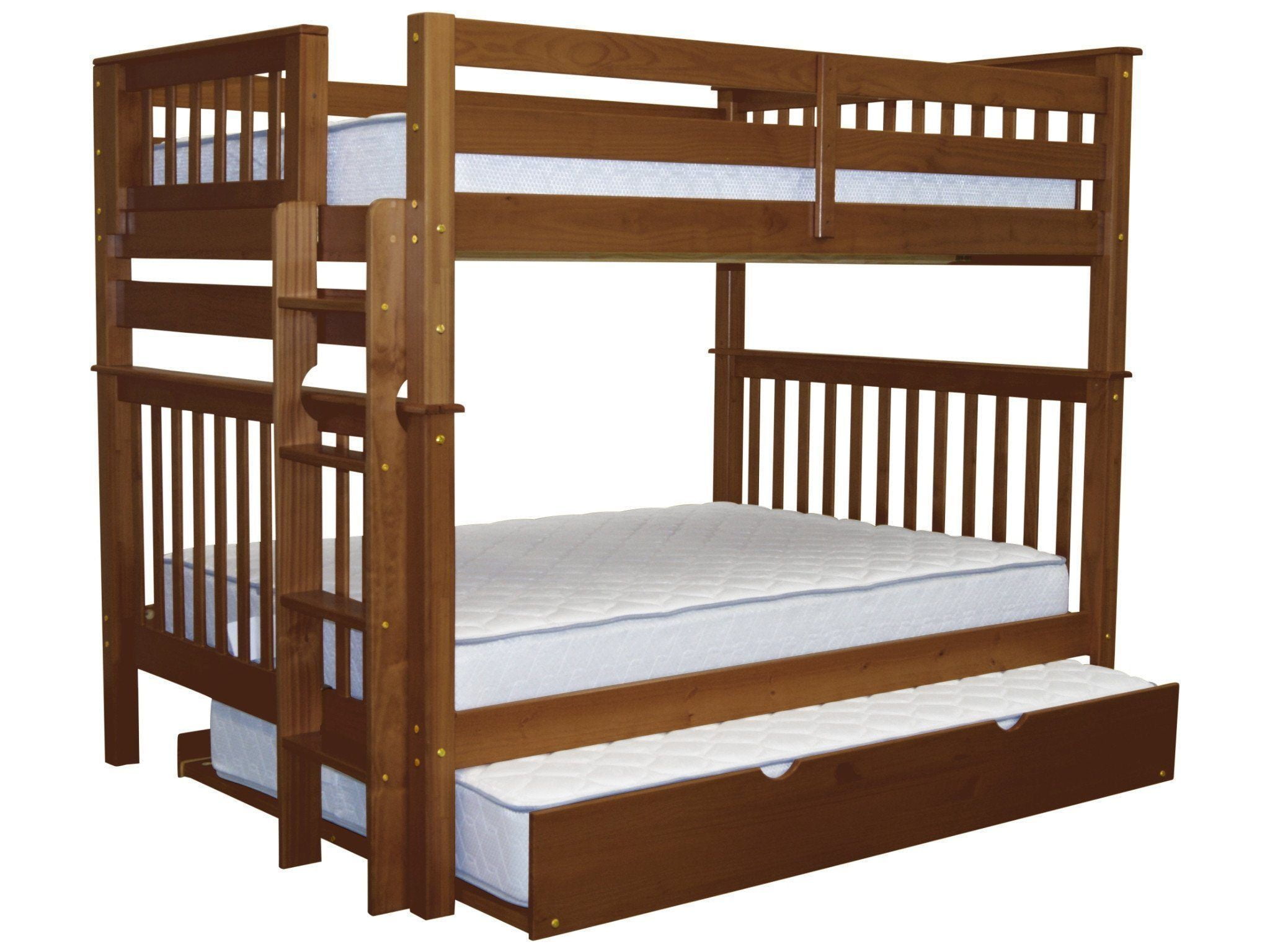 Bedz King Bunk Beds Full Over Mission Style With End Ladder And Bedz King Bunk Beds Full Over Mission Style With End Ladder And A Trundle Espresso Com