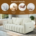 thumbnail image 7 of Wiilayok 81" Teddy Cloud Sofa Couch, Cozy Modern 3 Seater Couch with 3 Pillows, Oversized Loveseat for Living Room Apartment Office,Beige, 7 of 7