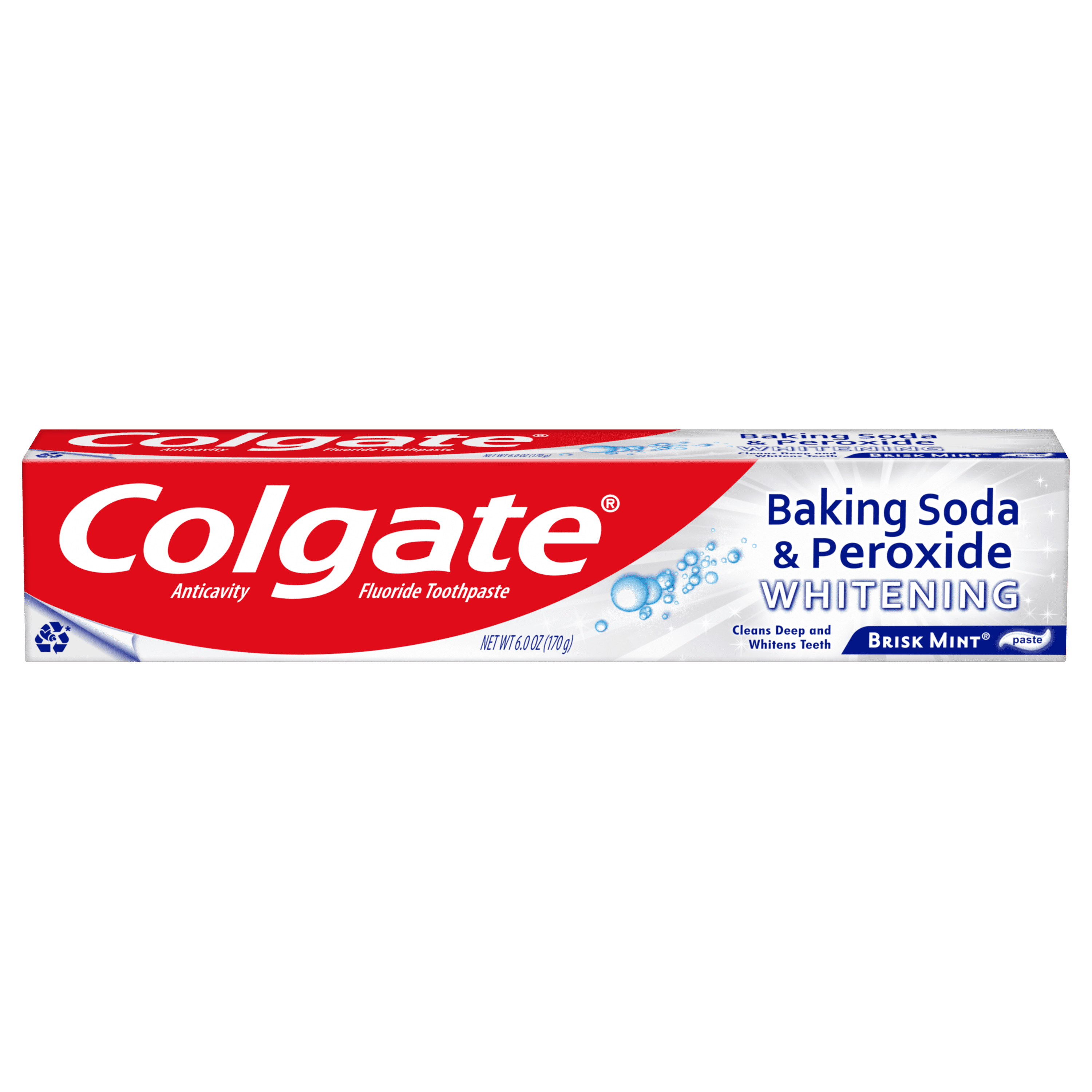Colgate Baking Soda and Peroxide Toothpaste, Brisk Mint, 6 oz Tube