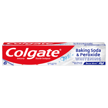 Colgate Baking Soda and Peroxide Toothpaste, Brisk Mint, 6 oz Tube