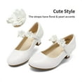 thumbnail image 2 of BURUDANI Girls Mary Jane Dress Shoes Pumps Low Heels Flower Party Wedding Princess, 2 of 6