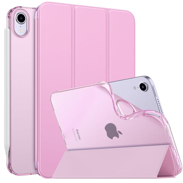 Funda MoKo Soft TPU translúcida esmerilada para iPad mini 7th Pink