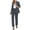 #0151-Gray, variant on Quaouag 2 Piece Pant Suits for Women Dressy Blazer High Waisted Straight Leg Pants Sets Business Casual Outfits