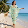 thumbnail image 6 of DISNIMO Women's Long Kaftan Maxi Dress Butterfly Print Plus Size V-neck Beach Cover Up for Swimsuit Batwing Sleeve Caftan Dresses Lightweight Summer Long Coverups for Bathing Suit, 6 of 7