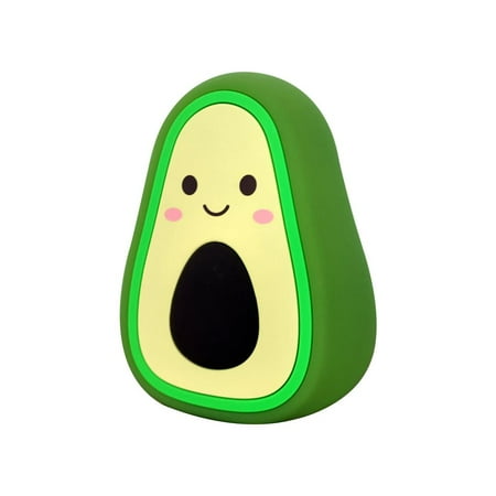 

1200mah Silicone Avocado Night Lamps 3 Light Colors Avocado Touch Lights Soft Comfortable Avocado Night Lights with Different Expressions for Bedroom Kids Babies