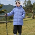 thumbnail image 5 of CYRBOKO Boys Puffer Coats, Thermal Mid-length Full Zip Cotton Winter Outerwear Blue Size 13-14 T, 5 of 8