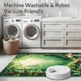 thumbnail image 5 of ODIKA 4'x6' Machine Washable Non-Slip Area Rug, Nature Inspired Round with Mystical Forest and Mushroom Motifs High Traffic Rug, Green, 67171, 5 of 7