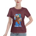 thumbnail image 1 of T-Shirt Basique à Manches Courtes pour Femmes Super Saiyan, 1 of 6