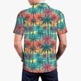 thumbnail image 3 of Balery Hawaii Palms Printed Men’s Short Sleeve Polo Shirt, Midweight Men's Shirt,Golf Polo shirts -XX-Large, 3 of 8
