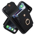 thumbnail image 5 of Wallet Case Compatible with iPhone 11 Pro Max, Case with Card Holder,with a strap, RFID Blocking Leather Cover 360°Rotation Ring Kickstand Protective Bumper Designed for Apple iPhone 11 Pro Max,Black, 5 of 10
