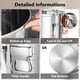 thumbnail image 3 of Recipientes de almacenamiento de alimentos Newget de acero inoxidable de 17 kg de capacidad, 3 of 7