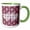 Green/White, variant on 3drose, I Love You Basket Weave- Romantic Art- Valentines, 15oz Two-tone Red Mug