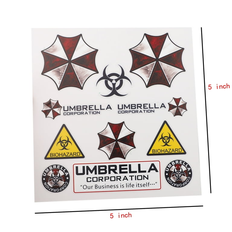 Umbrella Corporation Car Sticker PVC Emblem Decal for Our Business