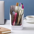 thumbnail image 3 of Portalápices, Organizador de Brochas de Maquillaje Con Tres Cajones para Oficina en Casa, Material Pet, 3 of 7