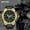 Gold, variant on Men's Military Watch Outdoor Sports Electronic Watch Tactical Army Wristwatch LED Stopwatch Waterproof Digital Analog Watches