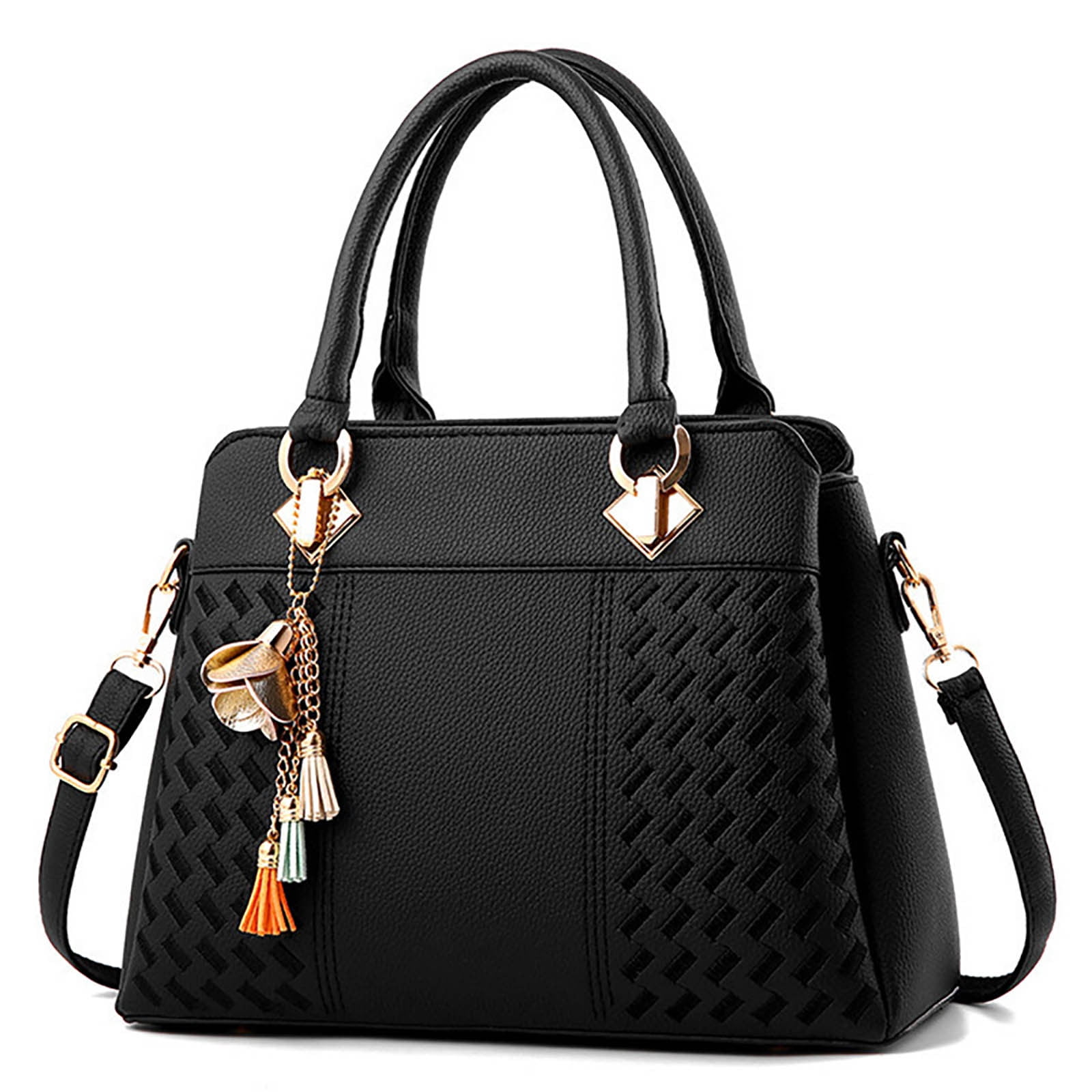 JAHH 100pcs Women Genuine Leather Designer Tote Bags Purses and Handbags for Women Fashion Ladies Top Handle Shoulder Satchel Bag Four Seasons
