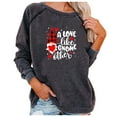 thumbnail image 2 of AOOCHASLIY Women Heart Blouse Valentine's Day Print For Women Fashion Casual Crewneck Long Sleeve Pullover Sweatshirt Tops Shirt Blouse, 2 of 5