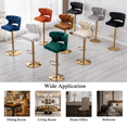 thumbnail image 6 of 26-35 Inch Bar Stools, Counter Height Adjustable Swivel Barstools High Bar Chairs with Back & Golden Metal Base, Stools Chair with Footrest for Home Kitchen/Dining Room/Cafe(Black,Set of 2), 6 of 11