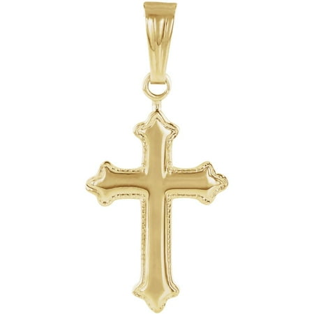 cross children 14k pendant yellow gold