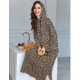 thumbnail image 2 of Ekouaer Nightgowns for Women Cotton Nightgown Long Sleeve Hooded Night Gown Contrast Color Full Length Loungewear with Pocket, 2 of 5
