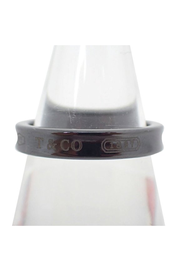 Pre-Owned TIFFANY & Co. Ti Black Titanium 1837 Narrow Ring, Size 16.5