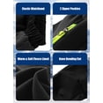 thumbnail image 6 of liyiyiyia Kids Boys Ski Pants Fleece Lined Hiking Snow Softshell Pants Girls Waterproof Elastic Waist Warm Insulated Trousers Black 10-12 Years, 6 of 7