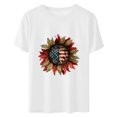 thumbnail image 2 of Camisetas de Manga Corta para Mujeres de Longitud Regular de Poliéster Sólido, Camiseta de Fiesta de Mayo Y Blusa Del Festival para la Primavera Y el Verano, 2 of 3