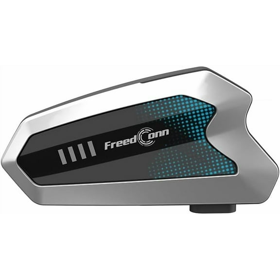 FreedConn Motorcycle Helmet Bluetooth Headset, Hero Motorcycle Intercom Communication System 6 Person 1Miles/1600 M Distance 30 Hours Call Music Sharing IP67 Waterproof Silver