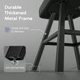thumbnail image 3 of HomeZeer 360°Swivel Farmhouse Bar Stools Set of 4, 26" Black Faux Leather with Low Back & Footrest, Metal Frame Counter Height Stools for Kitchen Island, Dining & Bar, 3 of 11