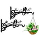 thumbnail image 4 of Colgadores de pared de plantas Inteprter artesanales exquisitos negros para jardín al aire libre, 4 of 6