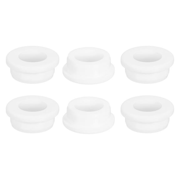 Uxcell 6Pack Rubber Grommets 29mm Drill Hole, 20mm ID White Hole Plug Grommet