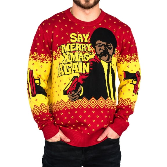 Pulp Fiction Say Merry Xmas Again Ugly Christmas Sweater