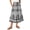 Grey, variant on Women's Summer Floral Pattern High Waist Flowy Midi Printed Casual Skirt A Line Fashion Army Green L